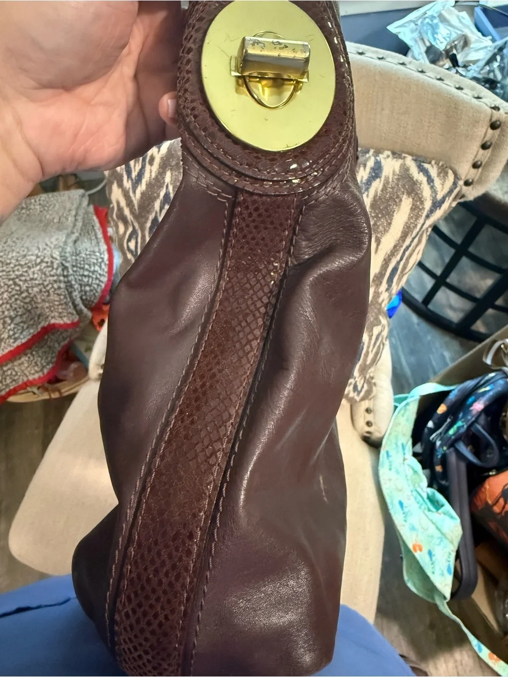 Coach plum leather
